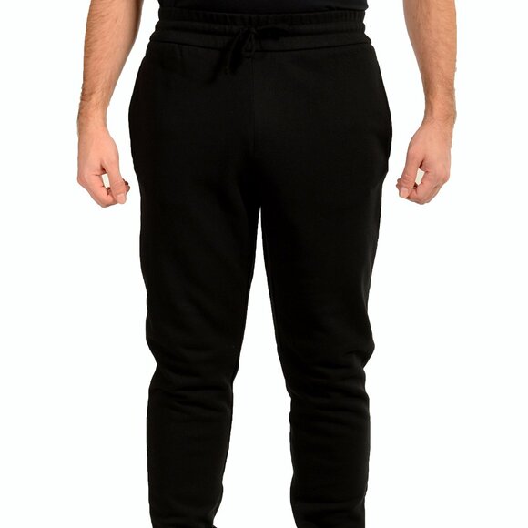 Versace Men's Black & White Logo Medusa Head Sweat Track Pants US L IT 52 - Picture 1 of 6